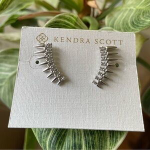 Kendra Scott LouLou Stud ear climber Earrings Silver Tone